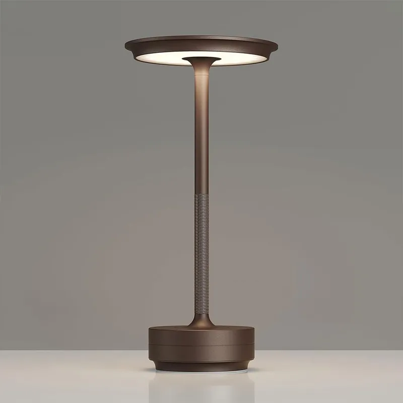 Lampe de table rechargeable sans fil finition de haute qualité LED 3 couleurs – مصباح ديكور بعدة درجات ضوئية